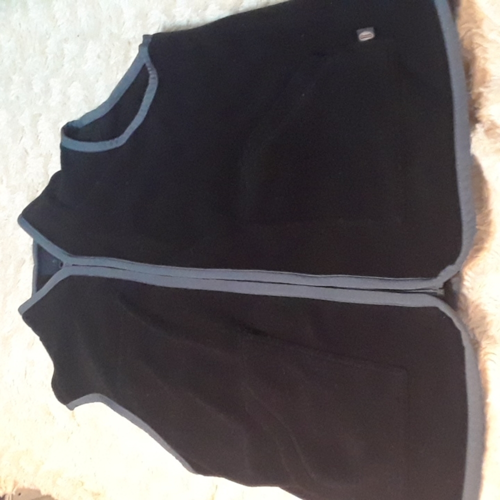 Route 66 Black and Gray Fleece Vest 1X